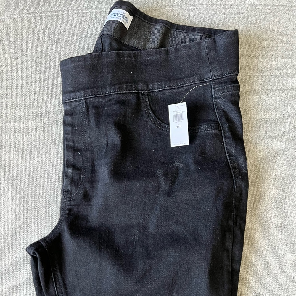Black pull on jegging